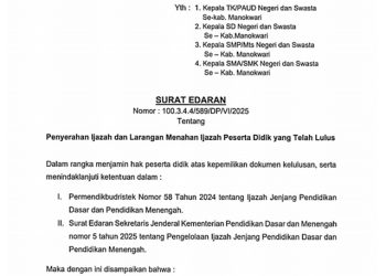 Trisep Kambuaya Persilakan Orangtua Ambil Ijazah Anaknya