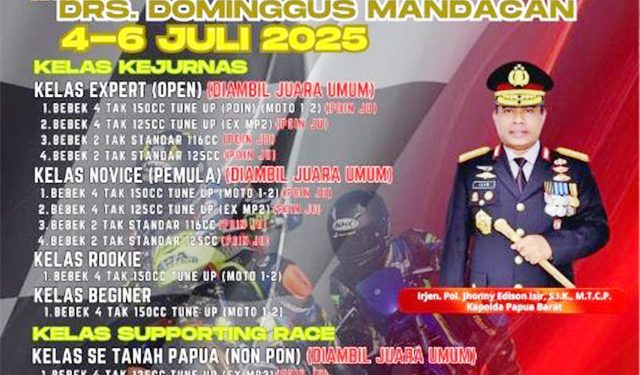 Kejuaraan Nasional Motoprix Seri 1 Kapolda Cup Papua Barat Siap Digelar