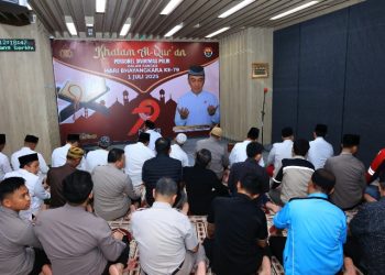 Puncak Peringatan Hari Bhayangkara, Divisi Humas Gelar Khatam Qur’an 79 Kali