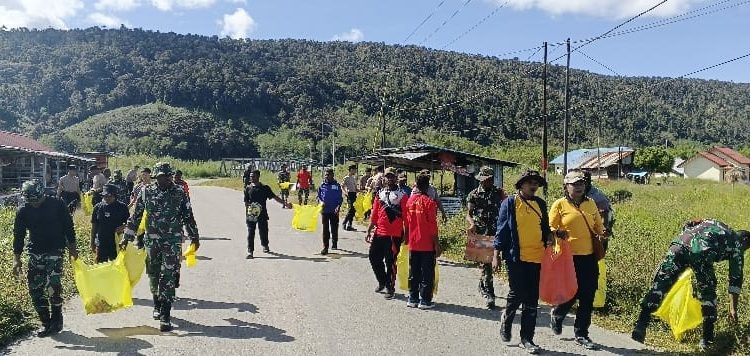 Sinergitas TNI-POLRI Serta Pemda Melaksanakan Kerja Bakti Bersama