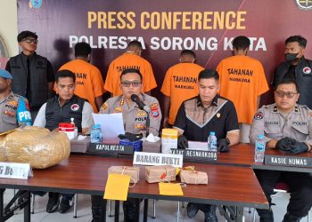 Sat Narkoba Polresta Sorong Kota Ungkap 4 Kasus Peredaran Ganja, 4 Tersangka Dibekuk, 1 Masih DPO