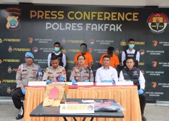 Press Conference Pengungkapan Kasus Tindak Pidana Narkotik oleh Satresnarkoba Polres Fakfak