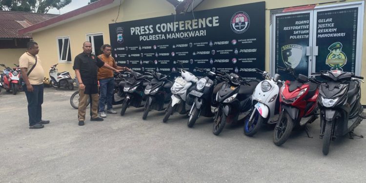 Polresta Manokwari Ungkap Kasus Curanmor, 10 Unit Sepeda Motor Berhasil Disita