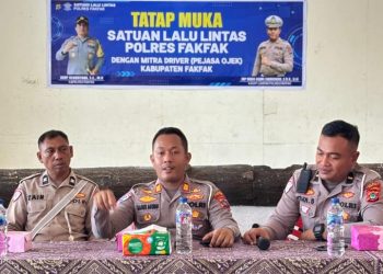 Kasat Lantas Fakfak Ajak Driver Ojek Jadi Pelopor Keselamatan: “Bapak-Bapak adalah Sahabat Kami di Jalan