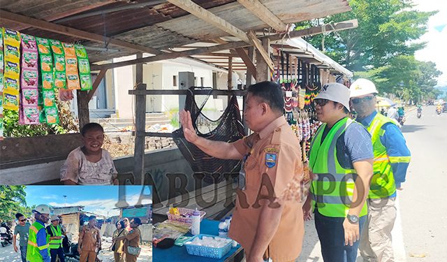 Secara Persuasif, Disperindag dan Pelaksana Temui Pedagang yang Masih Bertahan di Pasar Sanggeng