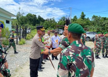 Kapolres Manokwari Selatan Hadiri Kunjungan Kerja Pangdam XVIII/Kasuari ke Kodim 1808/Mansel