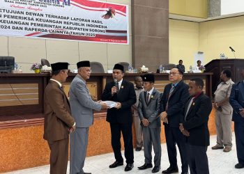 Rapat Paripurna XI DPRD Kabupaten Sorong Bahas LHP BPK TA 2024 dan Raperda 2025