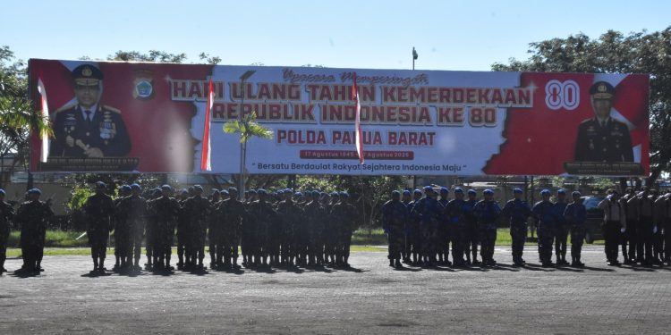 Polda Papua Barat Gelar Upacara Peringatan HUT ke-80 Kemerdekaan Republik Indonesia