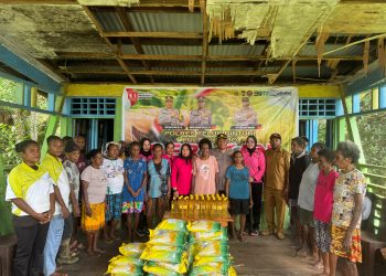 Polres Teluk Bintuni Dukung Program Presiden, Gelar Gerakan Pangan Murah di Kampung Yaru