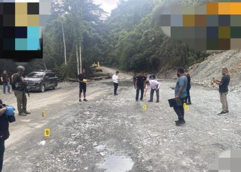 Satgas Damai Cartenz Olah TKP Penyerangan Dua Anggota Brimob Nabire
