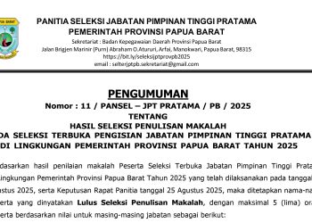 72 Peserta Selter JPT Pratama Dinyatakan Lulus Seleksi Penulisan Makalah