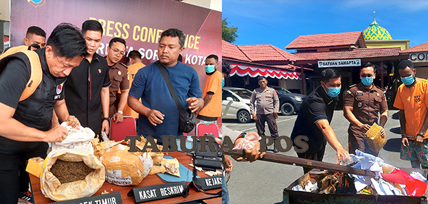 Polresta Sorong Kota Musnahkan 3,4 Kg Ganja dan 7 Gram Shabu
