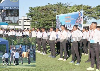 Danlantamal Sorong Pimpin Pengambilan Sumpah & Penandatanganan PI Seleksi Calon Prajurit TNI AL