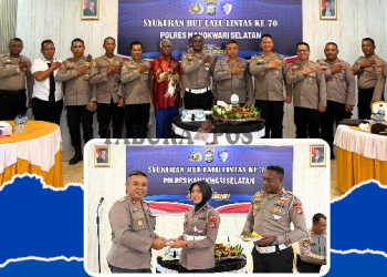 Polres Manokwari Selatan Gelar Syukuran HUT Lalu Lintas Bhayangkara ke-70