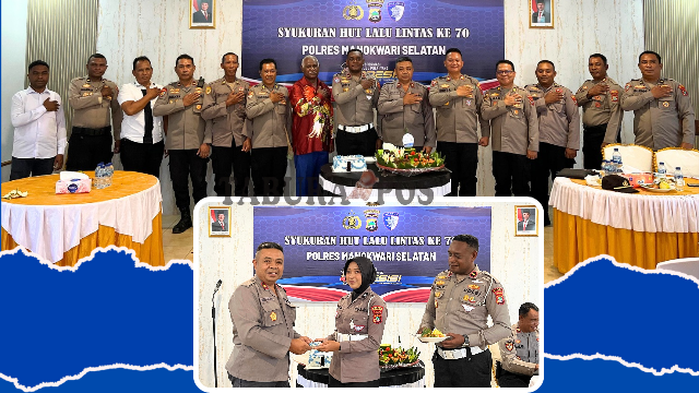 Polres Manokwari Selatan Gelar Syukuran HUT Lalu Lintas Bhayangkara ke-70