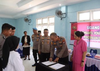 21 Pasangan Personil Polres Mansel Ikut Sidang BP4R
