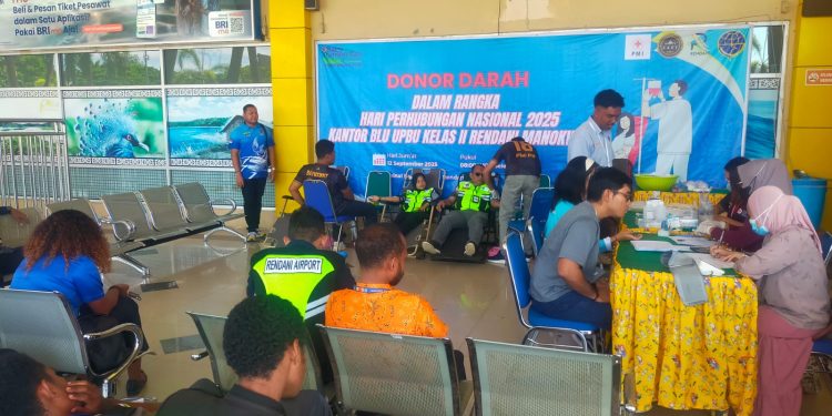 BLU UPBU Rendani Gelar Donor Darah Peringati Harhubnas 2025