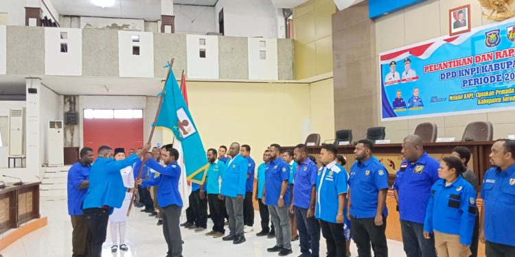 Titus Johans Paa Resmi Nahkodai KNPI Sorong Periode 2025-2028