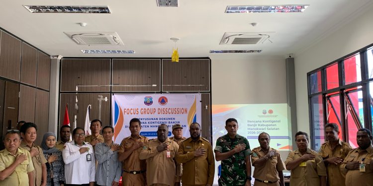 BPBD Mansel Susun Dokumen Renkon Banjir