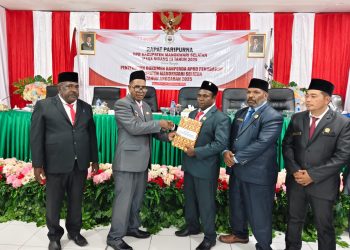 Wabup Mansel Serahkan Dokumen Ranperda APBD Perubahan T.A 2025, Belanja Daerah Naik Rp. 59 Miliar