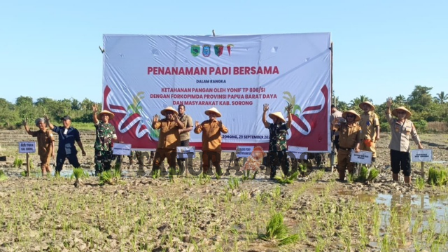 Brigif TP-84/UA Bersama Pemprov Papua Barat Daya Gerakkan Swasembada Pangan Dari Indonesia Timur