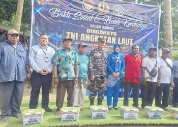 Jelang HUT TNI AL, Kodaeral XIV Gelar Baksos dan Bakkes di Kelurahan Tanjung Kasuari