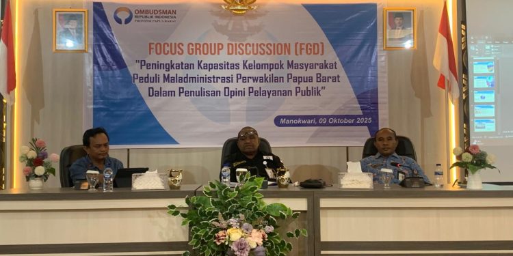 Ombudsman Papua Barat Gelar FGD Tingkatkan Kapasitas Masyarakat Peduli Maladministrasi