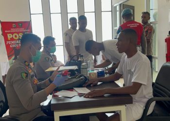 Sebanyak 166 Casis Bintara Brimob Polda Papua Barat Jalani Pemeriksaan Kesehatan Tahap I