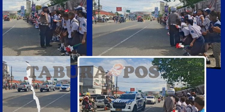 Anak Usia Dini Hingga Masyarakat Antusias Sambut Wapres Gibran dan Istrinya