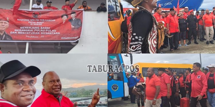 Ratusan Perahu Ketinting Sambut Peserta Konferda PDI Perjuangan Papua Barat dan Papua Barat Daya