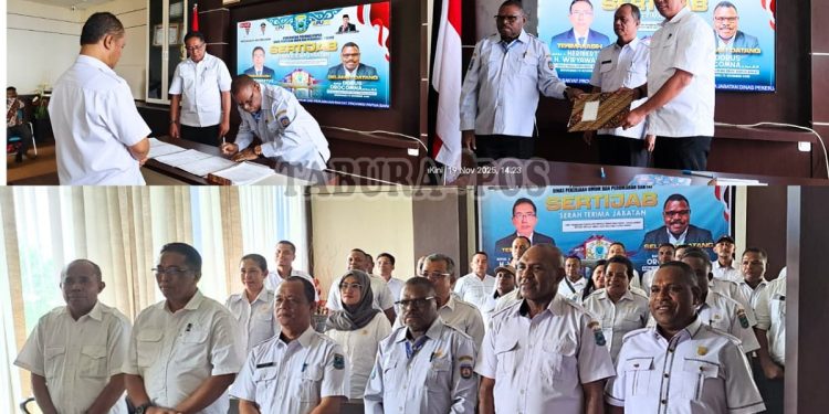 Sertijab Kadis PUPR , Dorus Orocomna Diingatkan Dukung Visi-Misi Gubernur