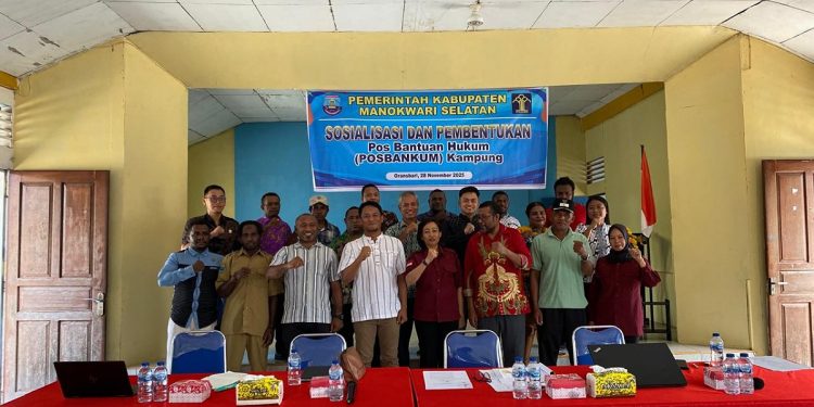 Bagian Hukum Setda Mansel Bentuk Posbakum Kampung di Oransbari