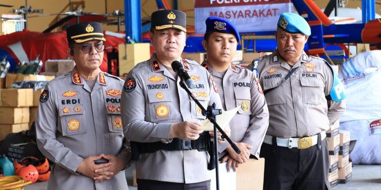 Ratusan Personel Brimob, Samapta, Medis, dan K9 Dikerahkan Polri Perkuat Penanganan Bencana