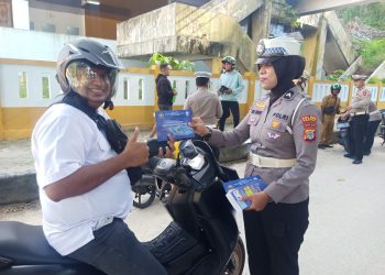 Jelang Nataru, Satlantas Polres Fakfak Tertibkan Knalpot Brong