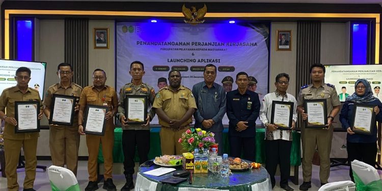 PA Manokwari Teken PKS dengan Sejumlah OPD Pemkab Manokwari dan Launching Aplikasi