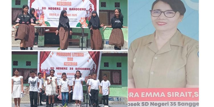 SD Negeri 35 Sanggeng Gelar Panggung Literasi dan Kesenian