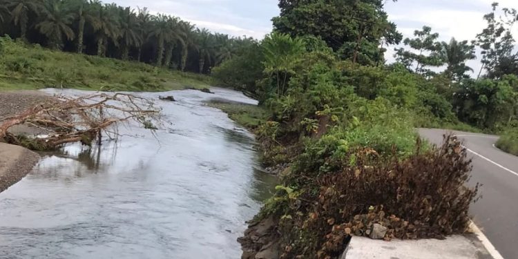 Jalan yang Menghubungkan Kampung Kenyum dan Macuan Nyaris Terputus