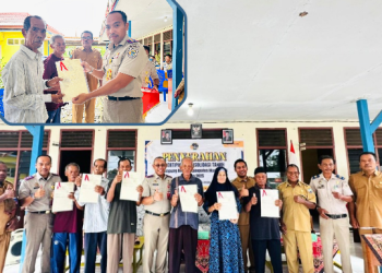 Kantor Pertanahan Manokwari Serahkan 100 Sertipikat Konsolidasi Tanah untuk Lahan Usaha di Kampung Aimasi