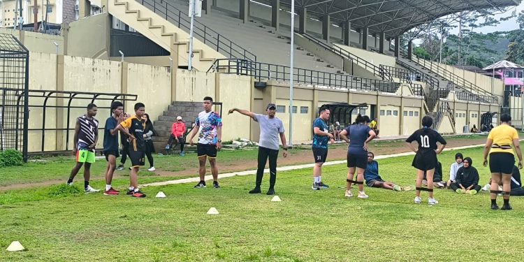 Puluhan Pelajar Ikuti Binlat Seleksi Penerimaan Polri Terpadu 2026 di Stadion 16 November Fakfak