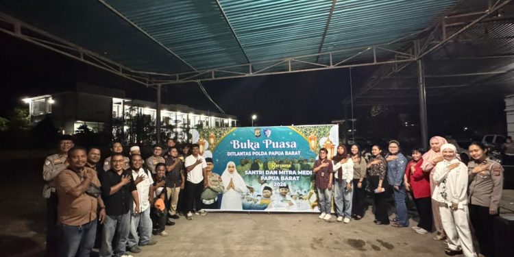 Ditlantas Polda Papua Barat Gelar Buka Puasa Bersama Santri dan Mitra Media