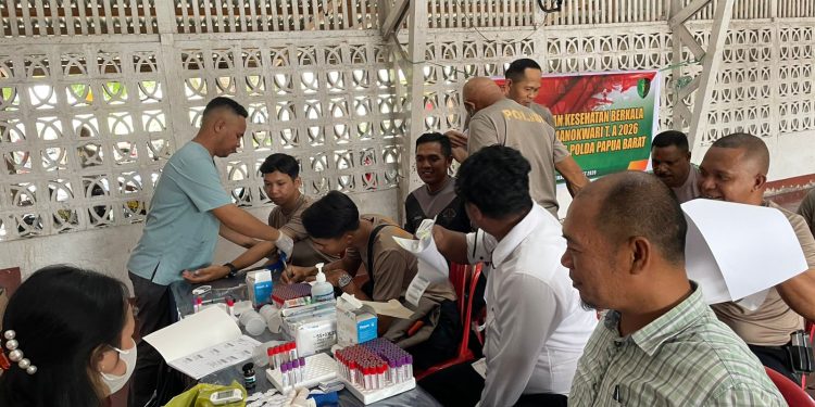 Peduli Kesehatan Personel, Polresta Manokwari Gelar Rikkes Berkala