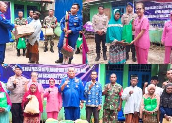 Sambang Nusa Presisi, Ditpolairud Polda PBD Salurkan 100 Paket Sembako di Kampung Kokoda