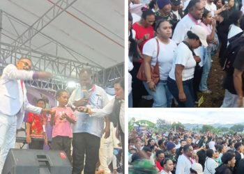 Ribuan Jemaat Padati Ibadah Paskah Oikumenis, Gubernur Elisa Kambu Janjikan Hadiah Lebih Banyak