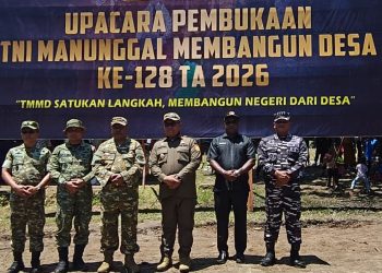 TMMD Ke-128 Fokus Bangun Kampung Tanah Rubuh
