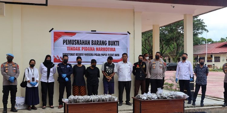 Ditresnarkoba Polda PBD Musnahkan 8,2 Kilogram Ganja