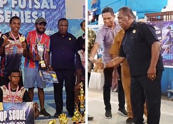 Anggota DPR Otsus PBD Apresiasi Sportivitas Peserta Turnamen Futsal FKIP Unamin