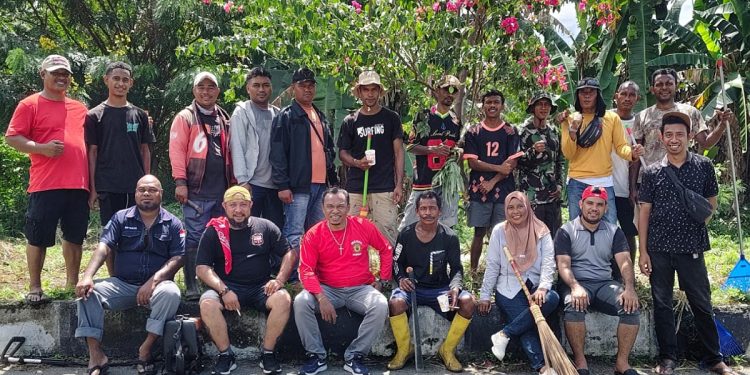 Sambut Hari Pattimura ke-209, Warga Maluku Gelar Kerja Bakti di Bypass Ransiki