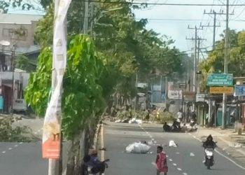 Aksi Bakar Ban dan Pemalangan Jalan Terjadi di Dua Titik Kota Manokwari