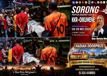 Forum Ahli Waris NNGPM, Jurnalis OAP dan Mahasiswa Bagikan 500 Gelas Bubur Kacang Hijau Gratis di KKR Oikumene Sorong