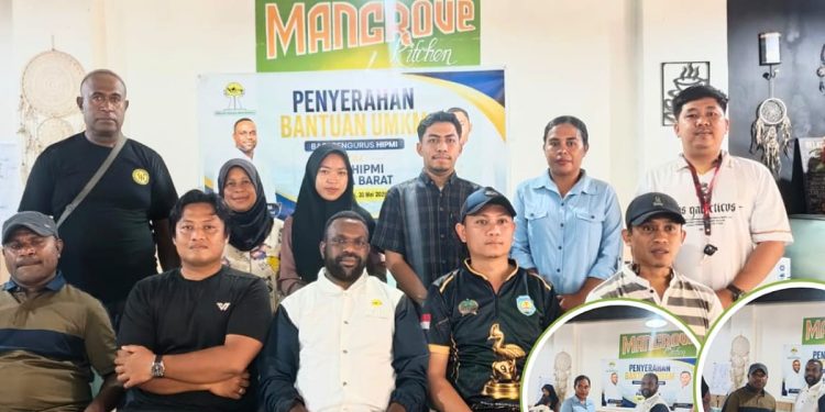HIPMI Papua Barat Salurkan Bantuan Modal , Dorong UMKM Teluk Bintuni Naik Kelas